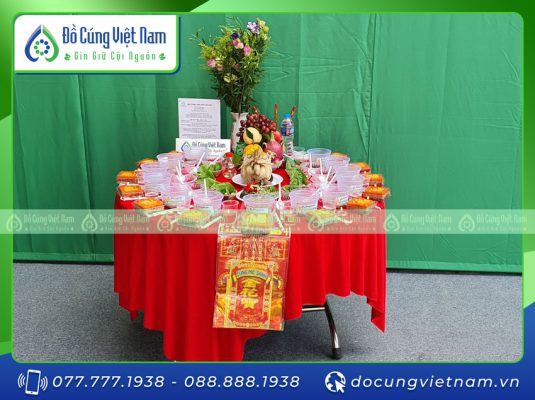 COMBO2 Mâm cúng thôi nôi Việt Nam, Mâm cúng thôi nôi bé trai đúng thủ tục Việt.