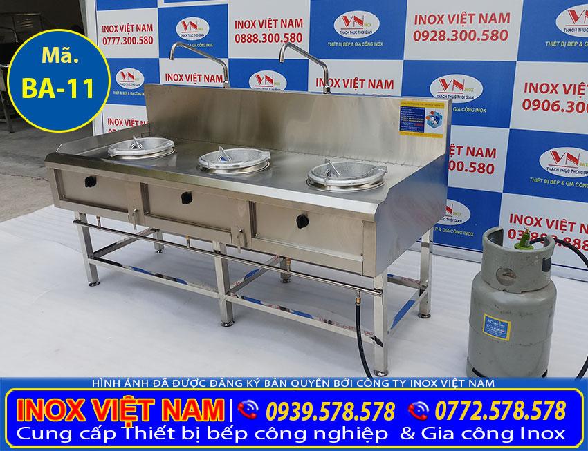 Báo giá bếp á cong nghiệp inox 3 họng đốt, bếp công nghiệp inox 3 họng đốt. Liên Hệ Inox Việt Nam Ngay.
