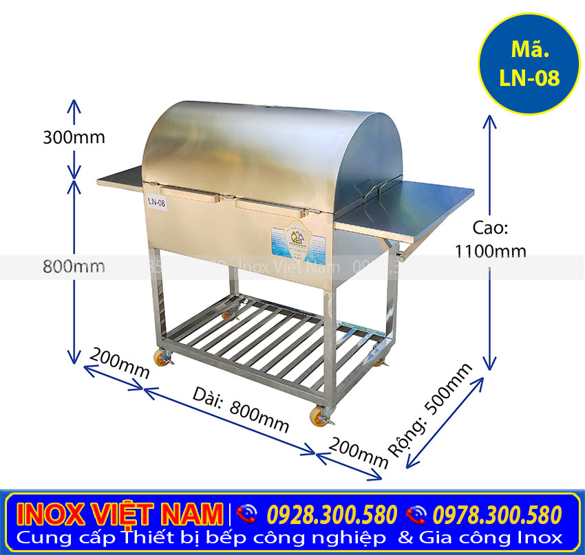 Bếp nướng than inox 304, bếp nướng than BBQ, bếp nướng than hoa không khói giá tốt tại Inox Việt Nam.