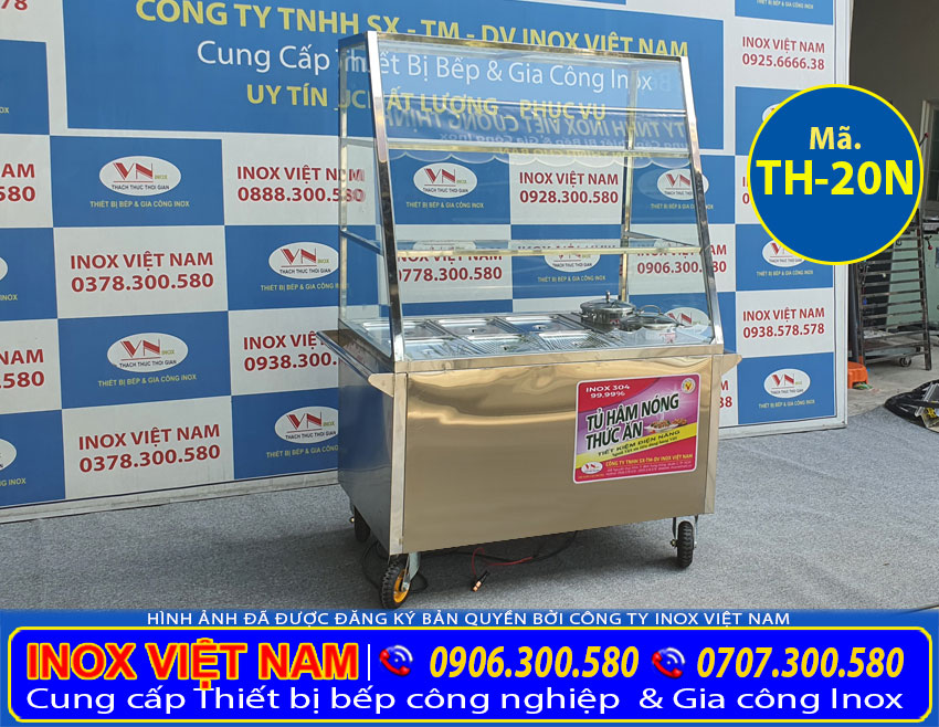 Địa chỉ mua tủ hâm nóng thức ăn 6 khay 2 nồi giá tốt tại Inox Việt Nam.