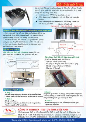 Lắp đặt hố ga bẫy mỡ inox, hộp lọc mỡ, bể tách mỡ inox cho nhà bếp hiện nay.