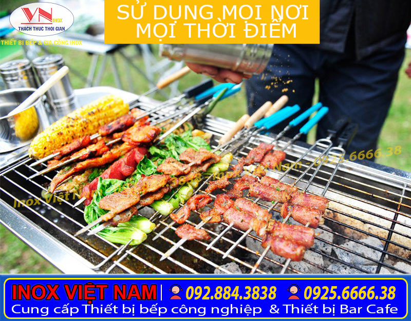 Ứng dụng rộng rãi của Lò Nướng Than Inox BBQ LN-02 Tại Inox Việt Nam 