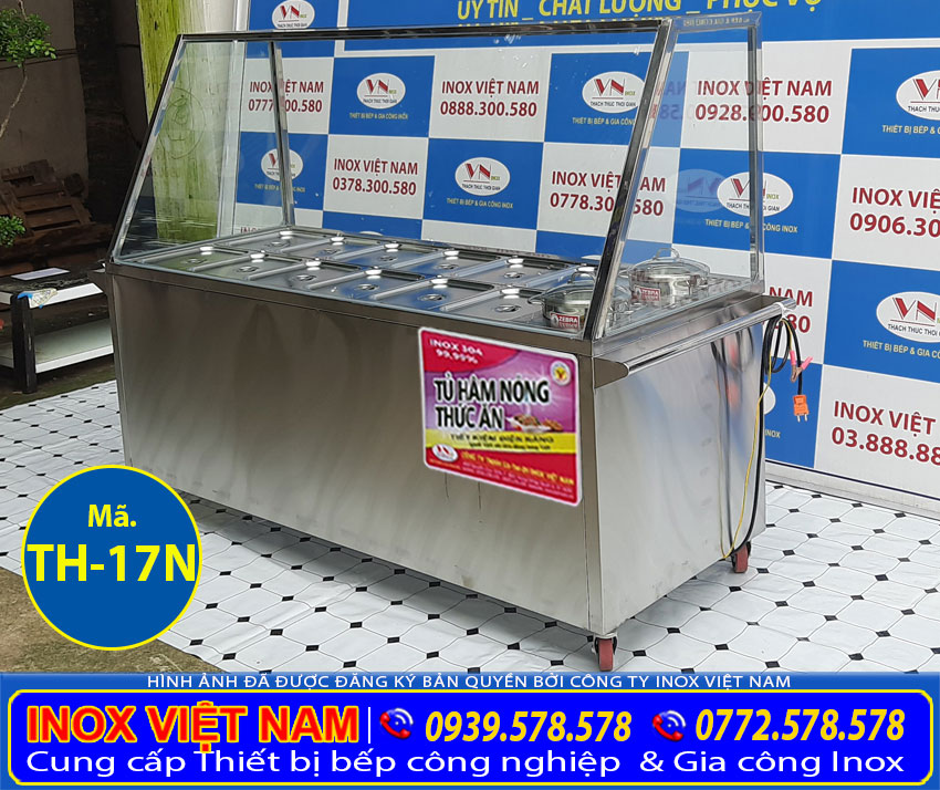 Địa chỉ mua quầy hâm nóng thức ăn 12 khay 2 nồi canh sup giá tốt tại Inox Việt Nam.
