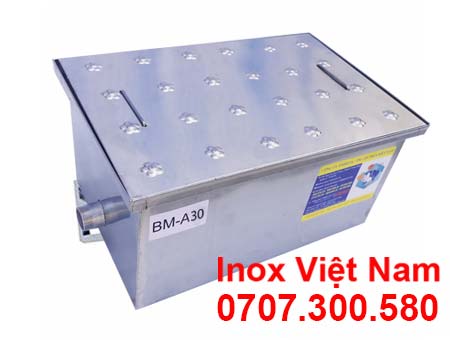 Bể tách mỡ inox âm sàn 30 lít, bẫy mỡ inox âm sàn 30 lít áp dụng cho khu bếp gia đình giá tốt mua tại Inox Việt Nam.