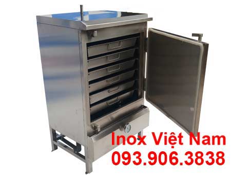 Tủ hấp cơm 30kg bằng gas, tủ hấp cơm công nghiệp bằng gas 30kg gạo giá tốt tại Inox Việt Nam.