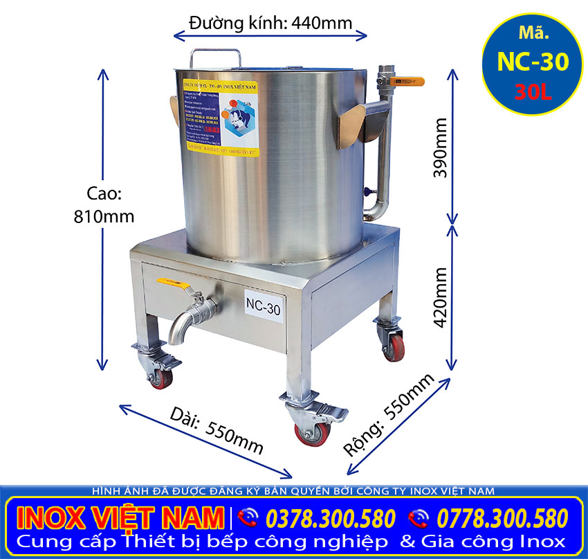 Nồi nấu cháo bằng điện 30L tại IVN. Địa chỉ mua nồi nấu cháo bằng điện giá tốt uy tín chất lượng tại xưởng IVN.