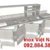 Mẫu quầy pha chế inox trà sữa