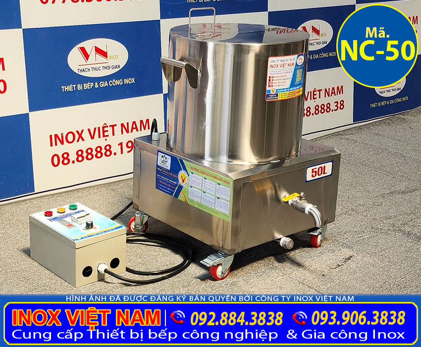 Nồi inox nấu cháo bằng điện 50 lít giá tốt sử dụng rất đa năng trong kinh doanh nhà hàng và công nghiệp