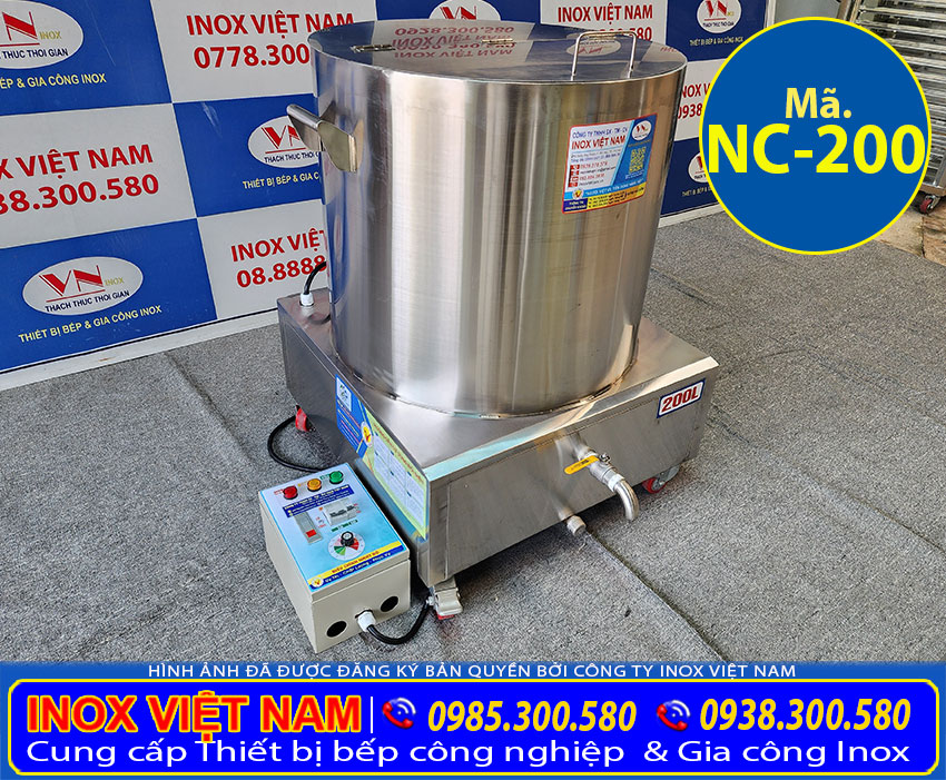 Nồi nấu cháo bằng điện 200 lít công suất lớn NC-200 uy tín chất lượng giá tốt trong năm nay