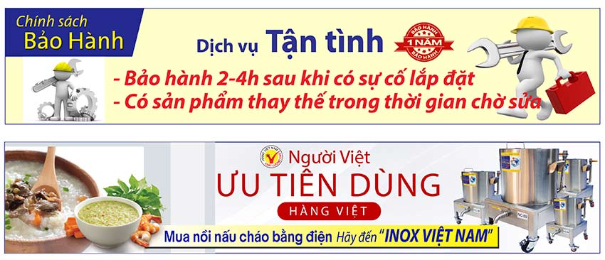 Nồi nấu cháo công nghiệp bằng điện mang thương hiệu Inox Việt Nam được khách hàng tin chọn mãi mãi.