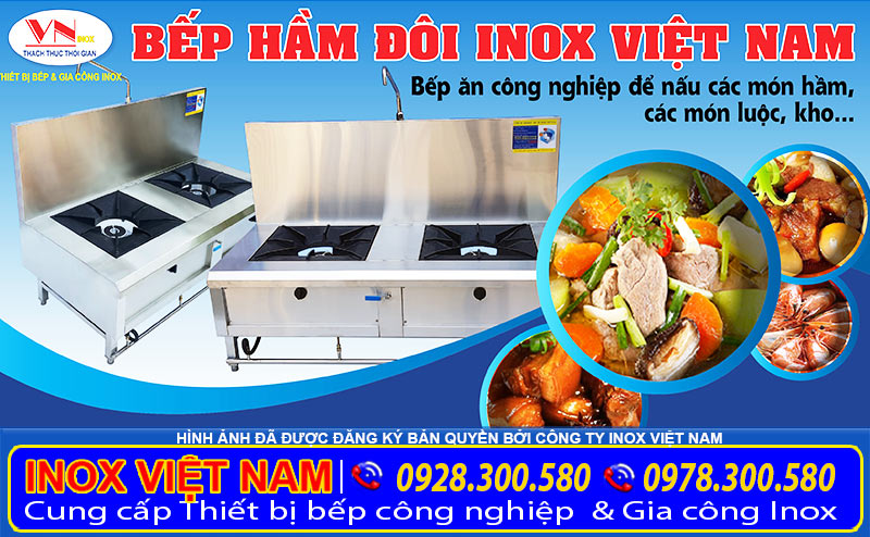 Địa chỉ bán bếp hầm inox công nghiệp nhà hàng uy tín chất lượng tại TP HCM. Liên hệ Inox Việt Nam ngay.