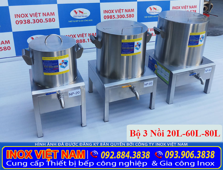 Inox Việt Nam địa chỉ bán bộ nồi nấu phở bằng điện 20 lít, 60 lít, 80 lít uy tín chất lượng giá gốc tại xưởng sản xuất.