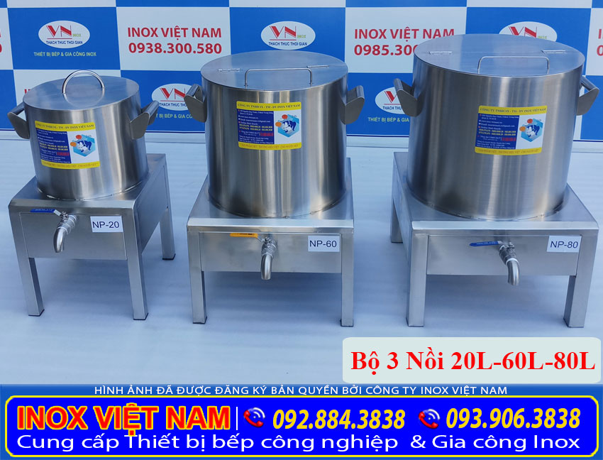 Địa chỉ mua bộ nồi nấu phở bằng điện 20 lít, 60 lít và 80 lít giá tốt tại xưởng sản xuất của chúng tôi Inox Việt Nam.
