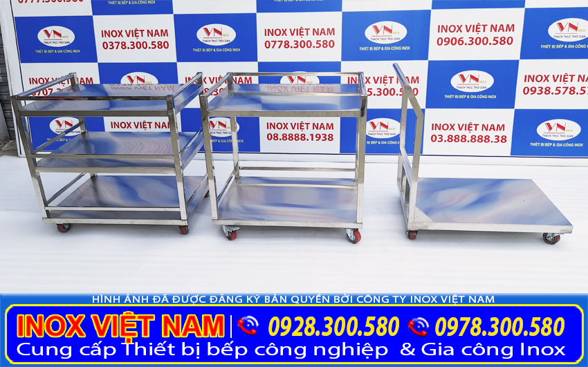 Bạn muốn mua xe đẩy inox 304 hay tìm địa chỉ sản xuất Xe đẩy inox thức ăn công nghiệp theo yêu cầu. Liên hệ Inox Việt Nam ngay.