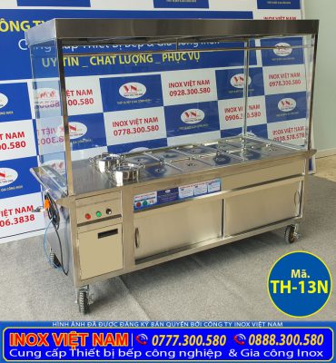 Tủ Hâm Nóng Thức Ăn Có Mái Che Inox TH-13N Tại Inox Việt Nam.