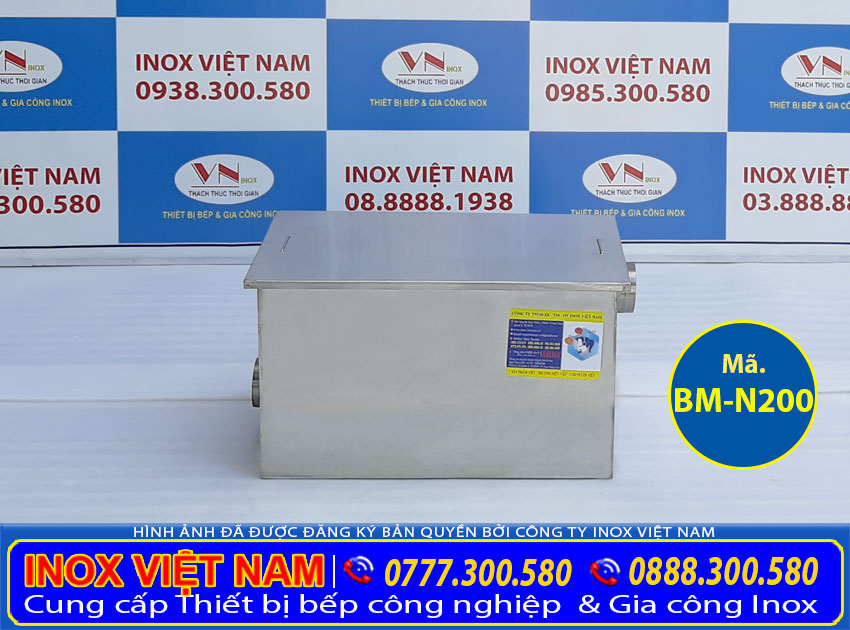 Bể tách mỡ inox lắp đặt nổi, bể tách mỡ inox công nghiệp giá tốt tại xưởng Inox Việt Nam.