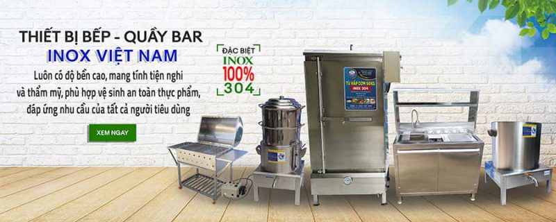 Địa chỉ Inox Việt Nam thi công lắp đặt bếp công nghiệp inox, bếp nhà hàng inox uy tín chất lượng hiện nay.