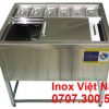 Thùng đá inox có khay topping mã TD-TP08