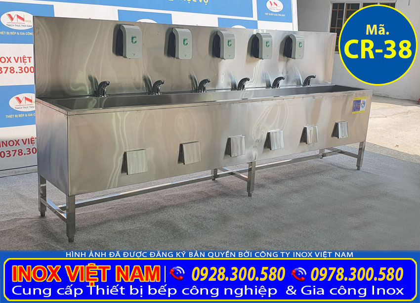 Máng rửa công nghiệp, máng rửa tay công nghiệp giá tốt tại Inox Việt Nam.