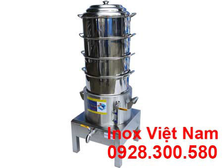 Nồi hấp xôi điện D600 có 4 tầng của Inox Việt Nam.