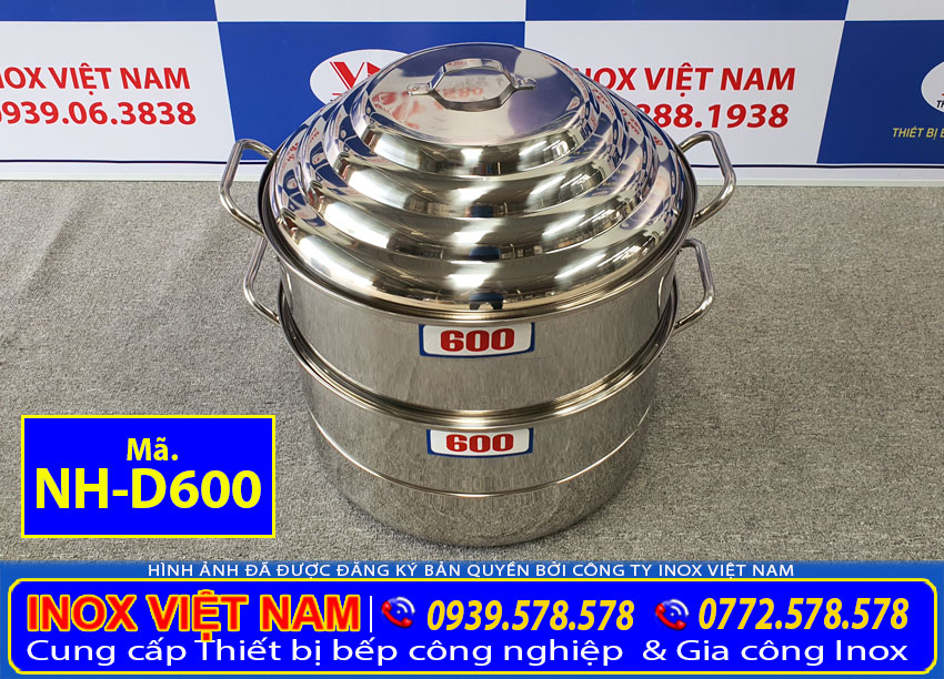 Nồi Hấp Inox Sử Sụng Bếp Gas NH-D600 tại Inox Việt Nam