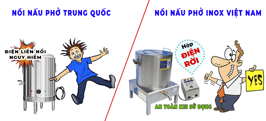 Giá bán nồi nấu phở, nồi nấu phở điện 2 ngăn tại địa chỉ Inox Việt Nam sản xuất cung cấp sỉ và lẻ