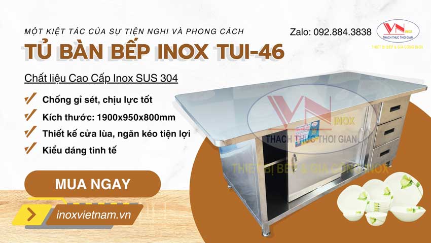 Tủ bàn bếp đảo inox nhà hàng đang và đang được ưu chuộng cho nhà hàng khách, sạn, quán xá có vi mô chuyên nghiệp sang trọng