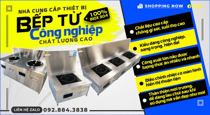 Báo giá bếp từ công nghiệp. Hotline: 0939.578.578
