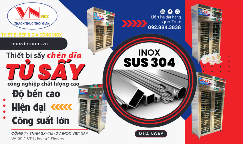 Báo giá tủ sấy công nghiệp inox 304 giá tốt tại Inox Việt Nam.