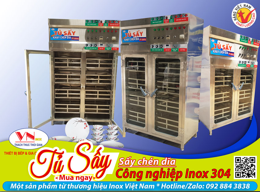 Báo giá tủ sấy chén bát đĩa giá tốt tại xưởng Inox Việt Nam.