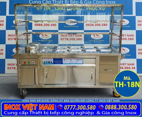 Địa chỉ bán xe bán cơm tấm giá tốt, xe bán cơm tấm, cơm văn phòng có thiết bị hâm nóng thức ăn bằng hơi nước.