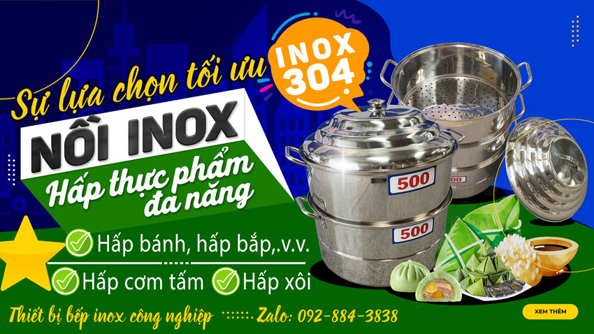 Địa chỉ bán bộ xửng nồi hấp inox 304 công nghiệp giá tốt tại Inox Việt Nam.