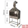 lò nướng thịt inox dùng than có ống hút khói