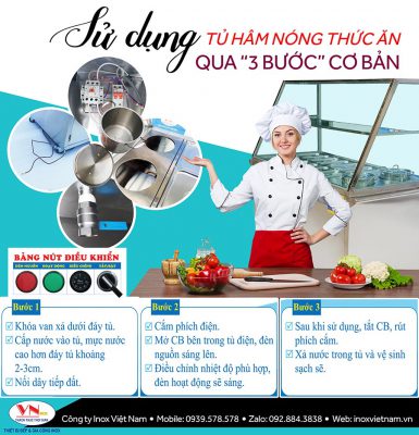 Review cách sử dụng tủ hâm nóng thức ăn, tủ hâm nóng thức ăn bằng hơi nước sử dụng điện dân dụng