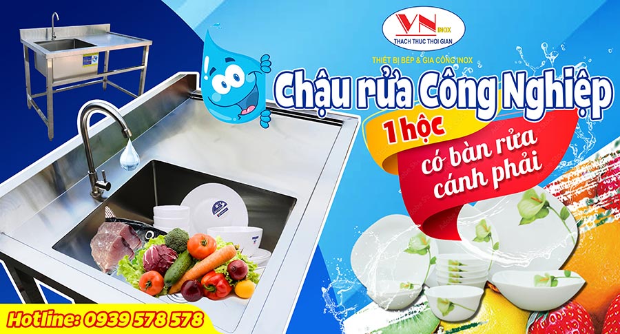 Báo giá chậu rửa inox 304 cho quán cafe trà sữa giá tốt chất lượng tại xưởng Inox Việt Nam sản xuất