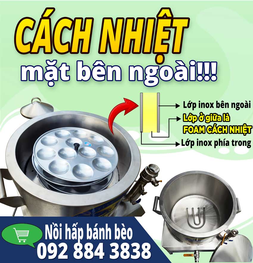 Địa chỉ bán nồi hấp bánh bèo bằng điện, nồi hấp cách thủy, nồi hấp bánh bèo công suất lớn