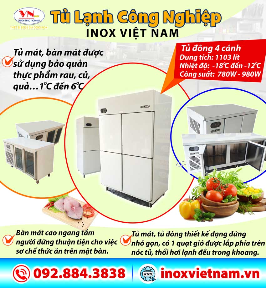 Địa chỉ bán tủ lạnh công nghiệp berjaya giá tốt, sản phẩm nhập khẩu chính hãng, do Inox Việt Nam phân phối chính hãng giá gốc cho khách hàng hiện nay