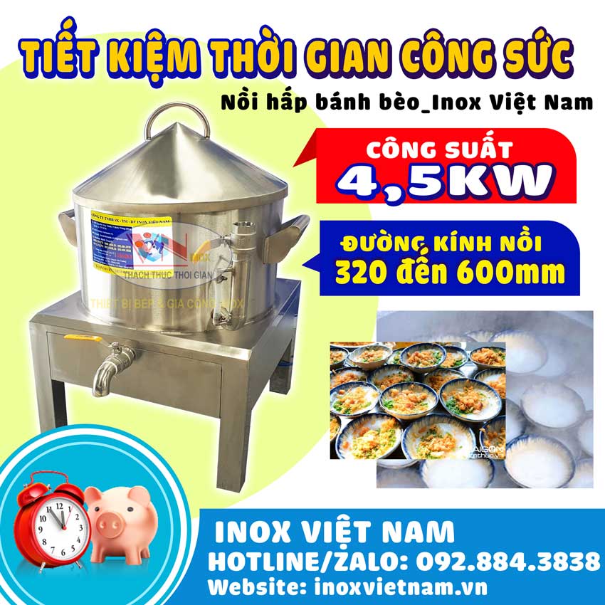 Máy làm bánh bèo bằng điện giá tốt, nồi hấp bánh bèo bằng điện chất lượng tiết kiệm điện an toàn