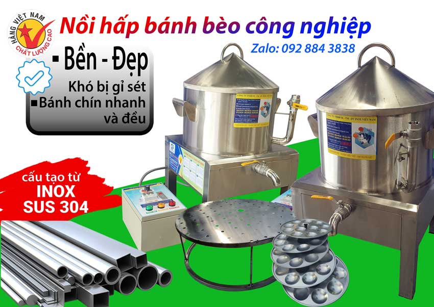 Nồi inox hấp bánh bèo chén bằng điện chất lượng rất đáng để mua trong kinh doanh nhà hàng