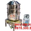 Bộ Nồi Xửng Hấp 2 Tầng Inox 304 Size 600 Có Kèm Bếp Gas D600-2T/BG