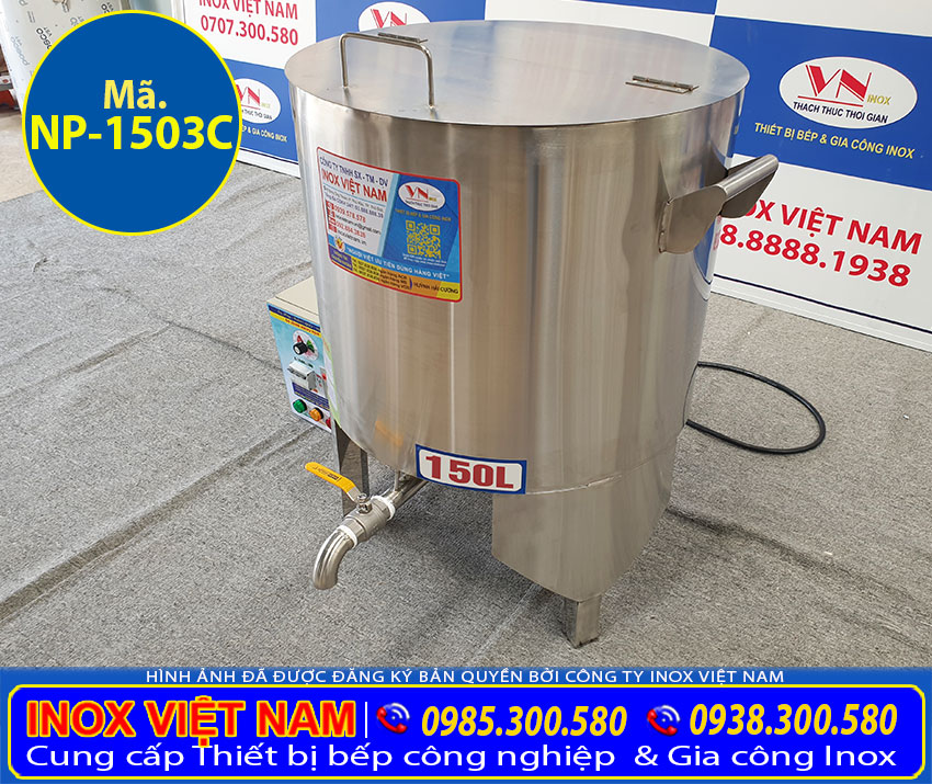 Địa chỉ bán nồi điện nấu phở inox 3 chân 150 lít giá tốt uy tín