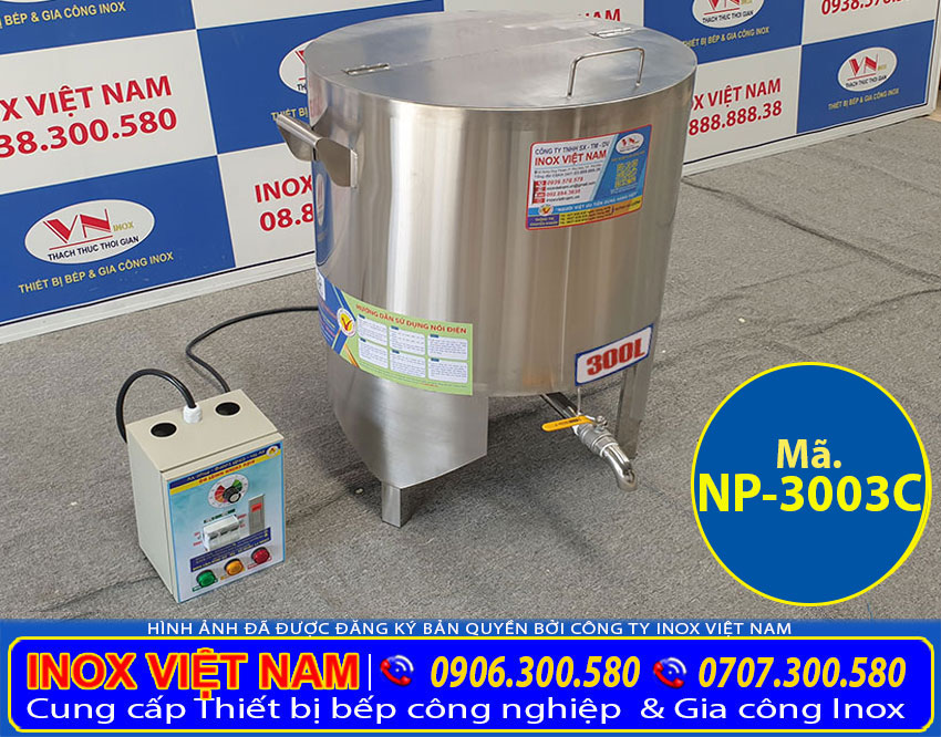 Nồi Inox Nấu Phở Bằng Điện 3 Chân 300 Lít NP-3003C