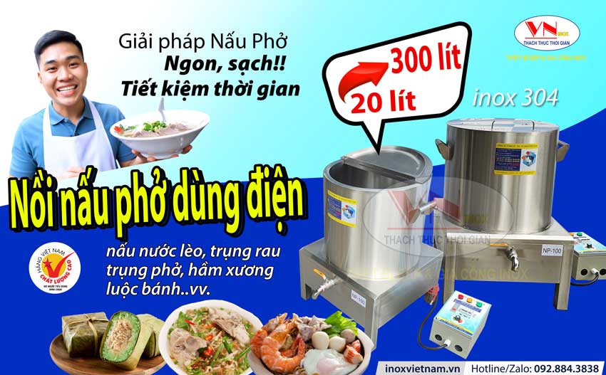 Báo giá nồi điện nấu phở tại xưởng tphcm, giao hàng toàn quốc giá không qua trung gian, liên hệ Inox Việt Nam ngay