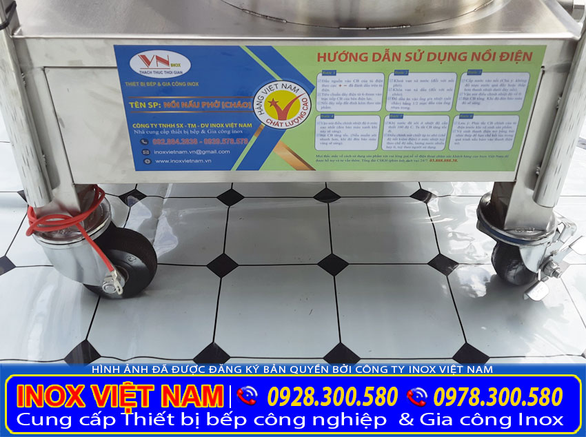 Địa chỉ bán Bộ 3 Nồi Điện Nấu Phở Liền Bệ 30L-80L-100L uy tín tại tphcm khi liên hệ tới Inox Việt Nam