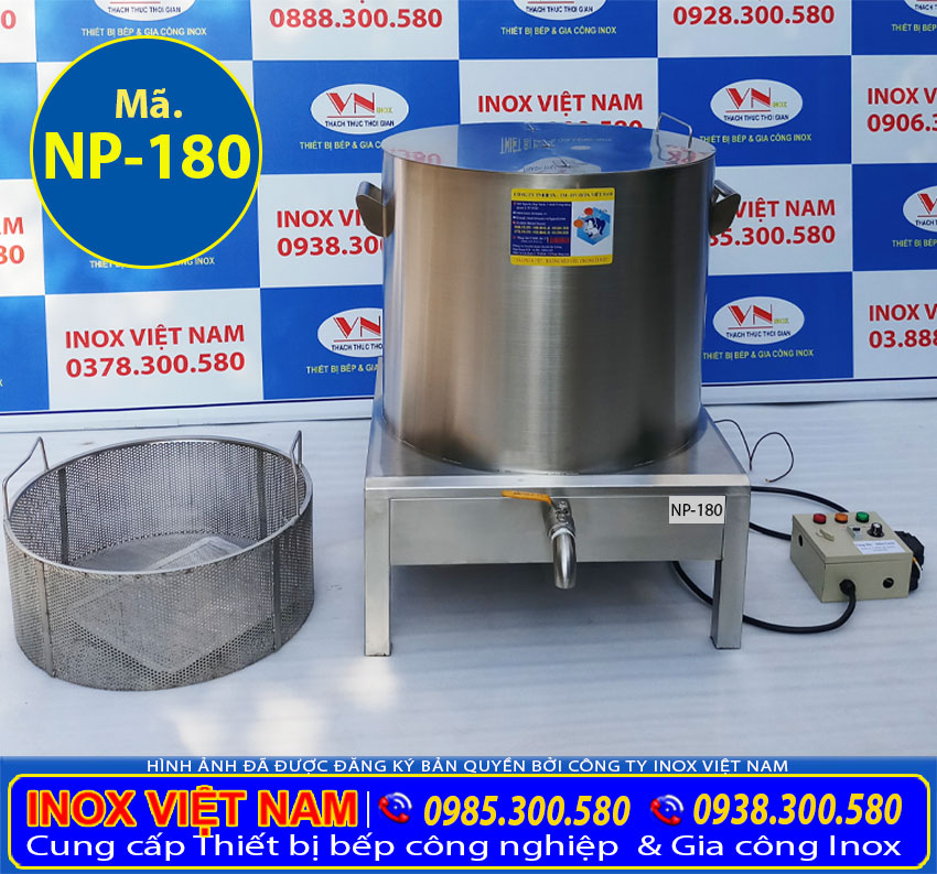 Báo giá bộ nồi inox điện nấu phở dung tích 180 lít giá tốt tại Inox Việt Nam. Khu vực tphcm và trên toàn quốc có giao hàng tận nơi